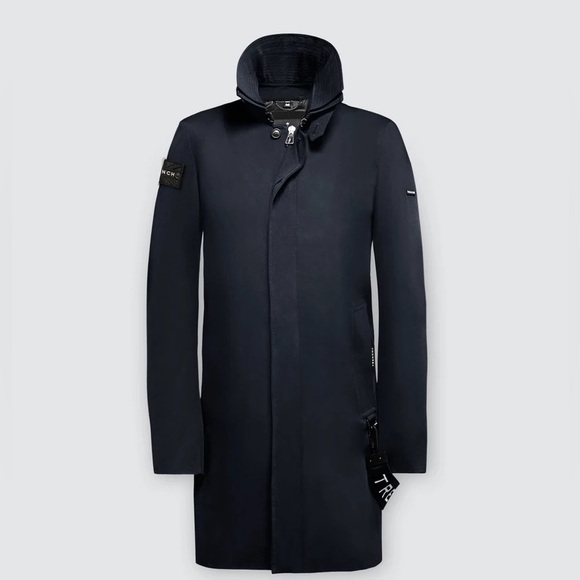Knight Trench Coat (Navy/Black/